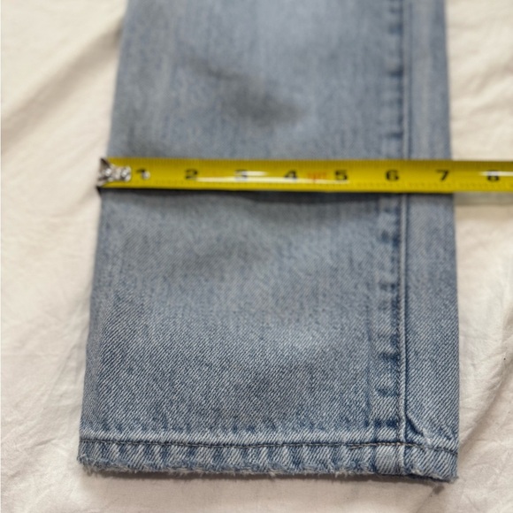 Madewell Blue Straight Leg Jeans with Distressed Details - Picture 12 of 12